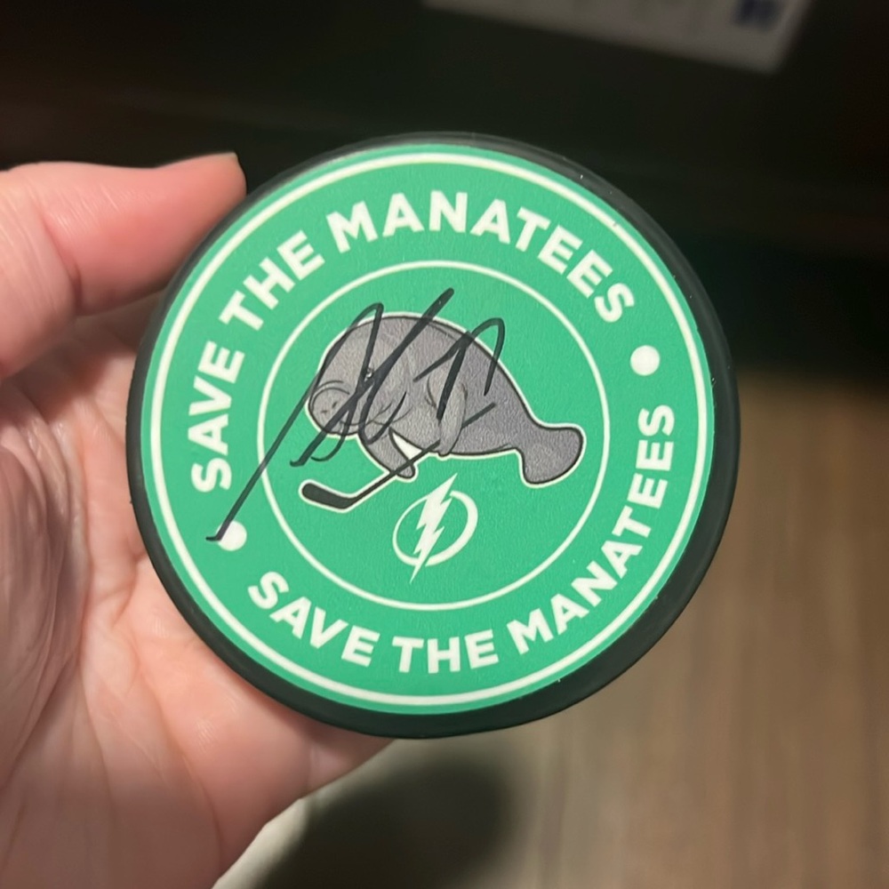 Tampa Bay Lightning Signed Puck